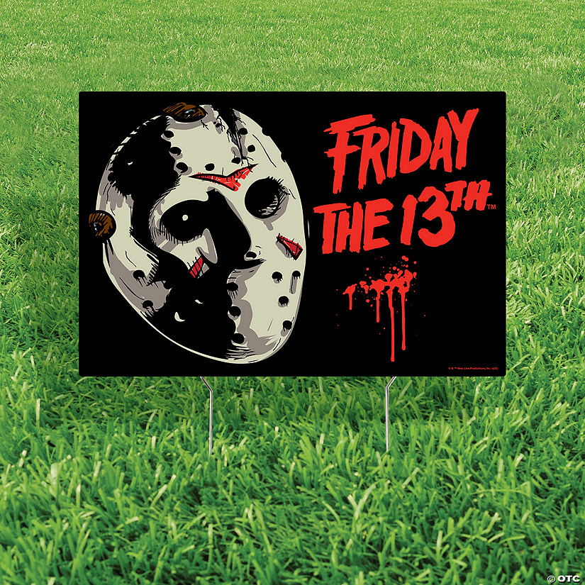 24" x 16" Friday the 13th&amp;#8482; Single-Sided Plastic Yard Sign Image