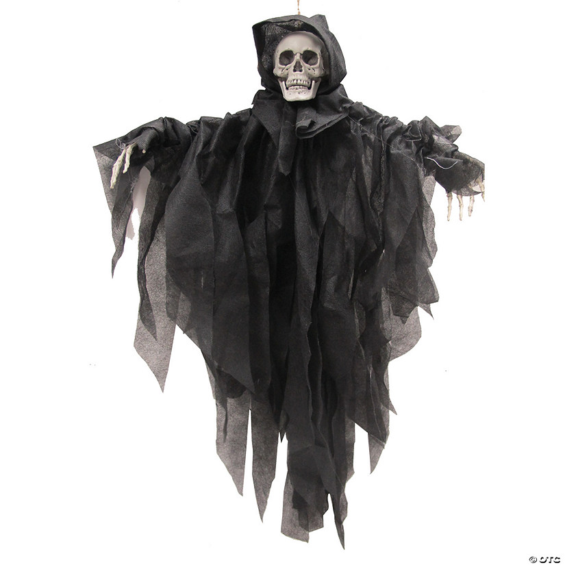 29.5" Hanging Skeleton Black Reaper Decoration Image