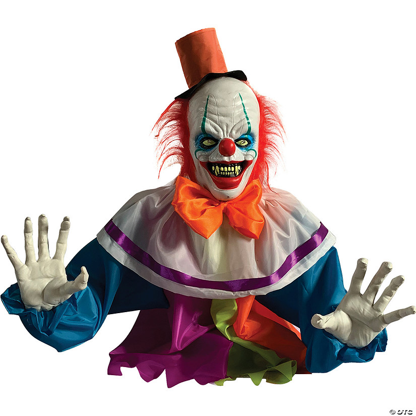 29-inch Animated Groundbreaker Clown with Hat Halloween Yard Decoration Image
