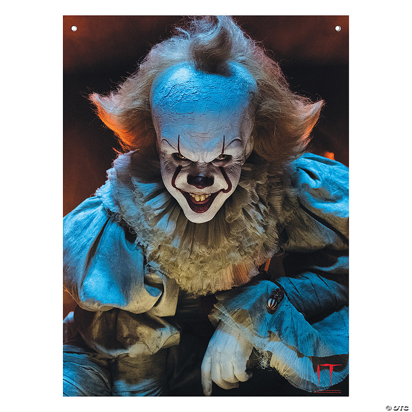 3 Ft. x 4 Ft. IT Pennywise&amp;#8482; the Clown Polyester Window Backdrop Image