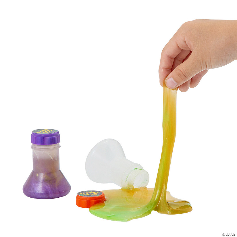 3" Halloween Spooky Goo Beaker Multicolor Blended Slime - 12 Pc. Image
