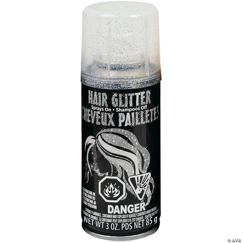 3 oz. Silver Hair Glitter Spray Costume Accessory Image