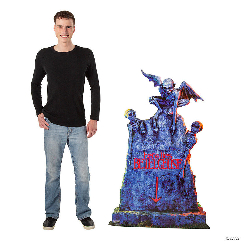 35 1/4&quot; x 54&quot; Beetlejuice&amp;#8482; Tombstone Cardboard Cutout Stand-Up Image