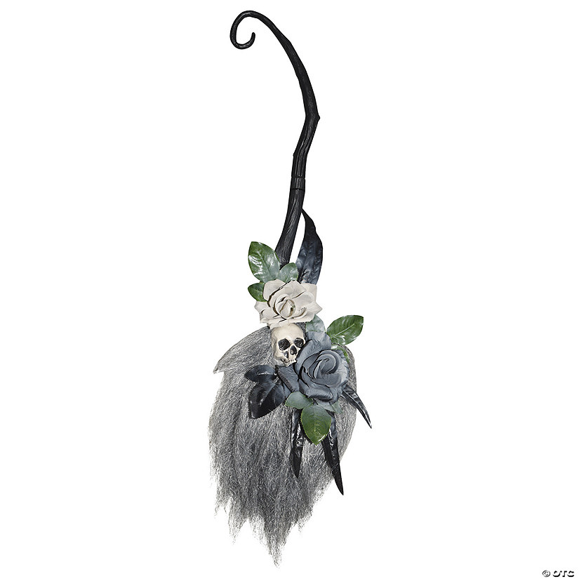 35.5" Hanging Broom Halloween Decoration Image