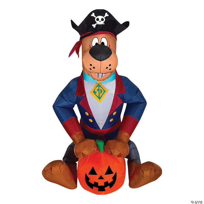 35" Blow Up Inflatable Scooby Doo Pirate Outdoor Halloween Yard Decoration Image