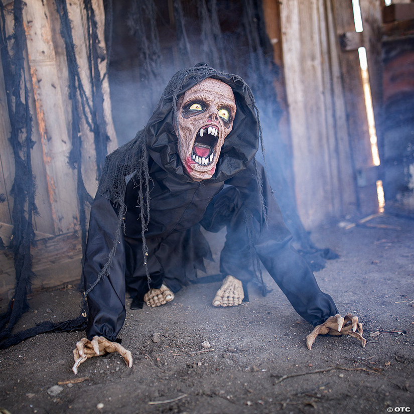 36" Animated Creepy Reaper Halloween Decoration Image