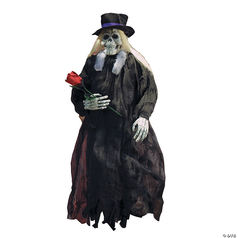36" Gray Skull Hanging Halloween Decoration Image