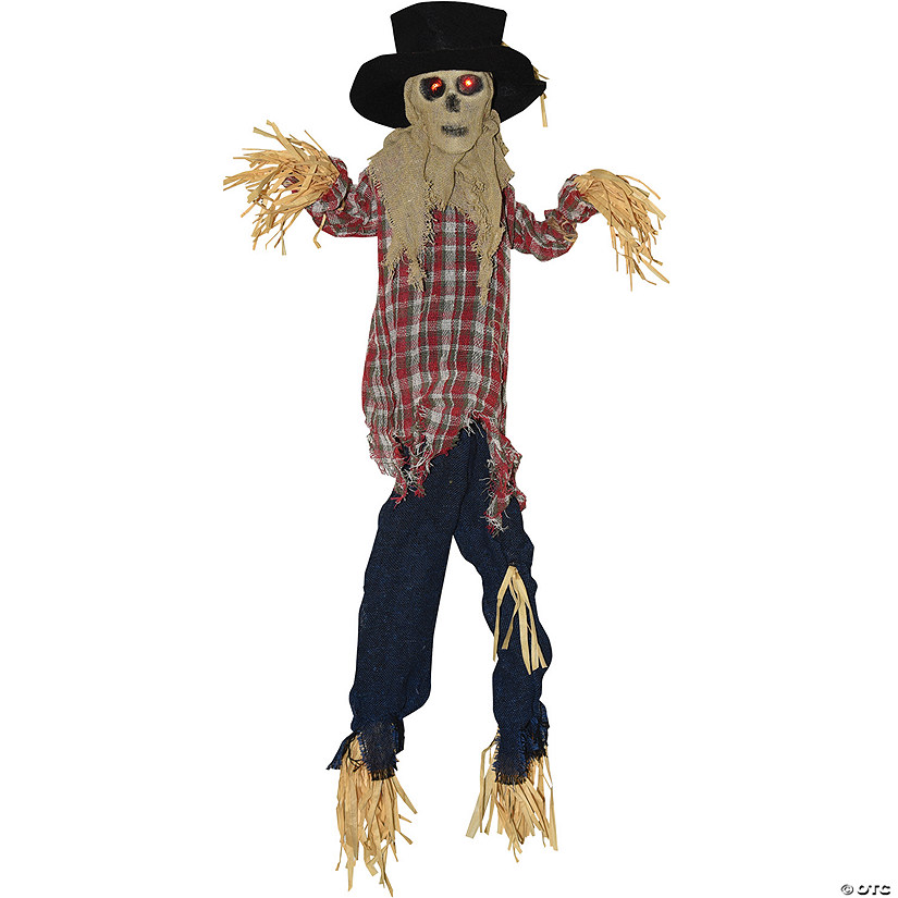 36" Hanging Animated Kicking Scarecrow Decoration Image
