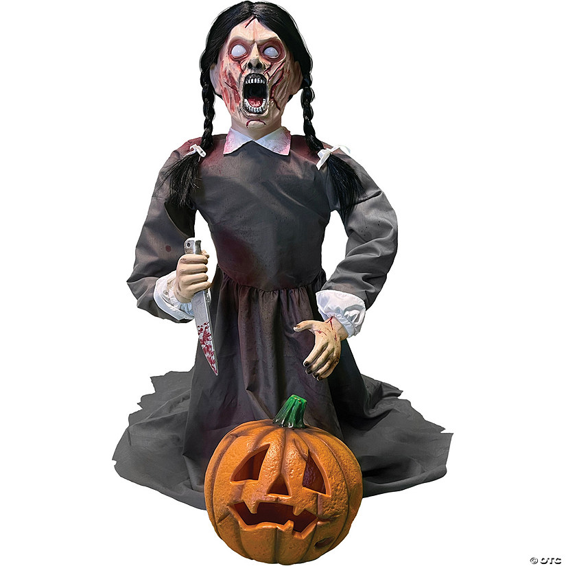 36" Lunging Pumpkin Carver Animated Prop Image