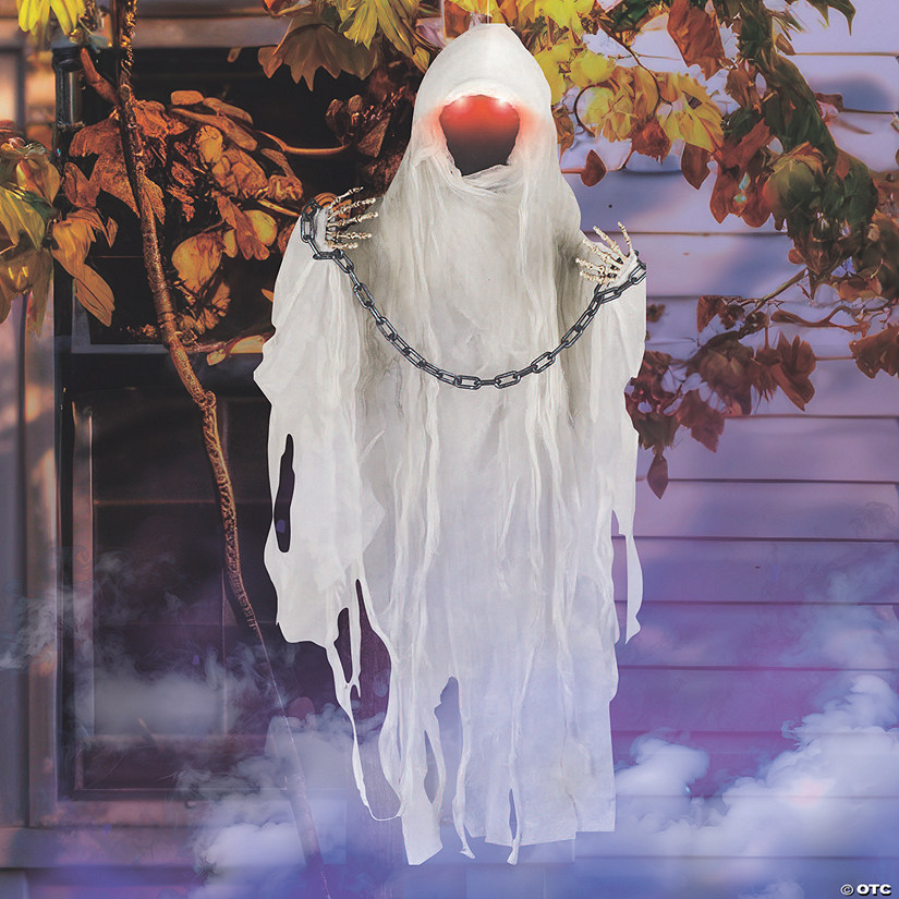 37" Faceless Spectre in Chains Halloween Decoration Image