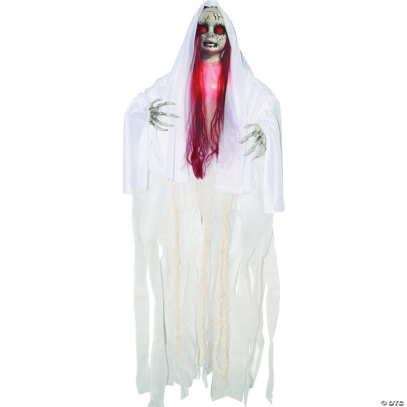39" Hanging Lightup Ghost Doll Decoration Image