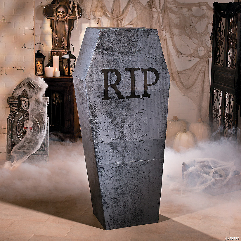 3D Coffin Cardboard Stand-Up Halloween Decoration Image