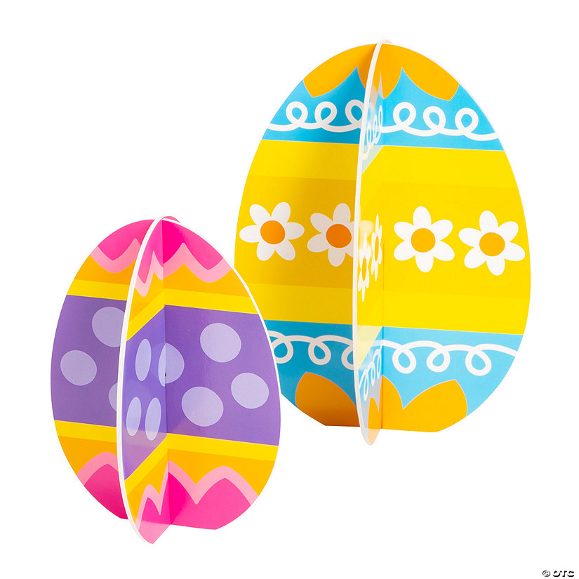 3D Easter Egg Centerpieces - 2 Pc. Image