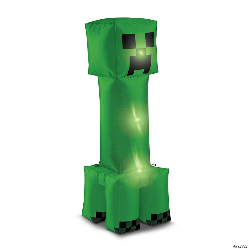 4 Ft. Blowup Inflatable Minecraft&amp;#8482; Creeper Halloween Yard Decoration Image