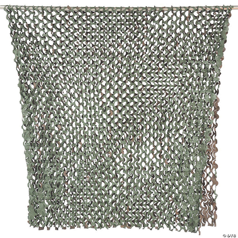 4' x 10' Green & Brown Camoflage Net Decoration Image