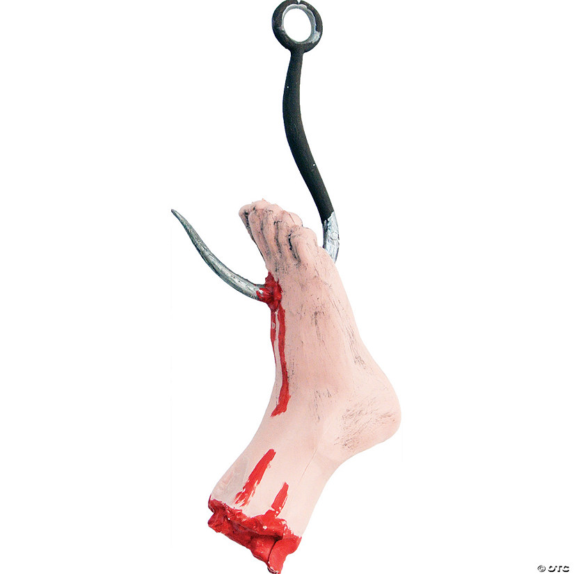 41" Hanging Meat Hook Severed Foot Decoration Image
