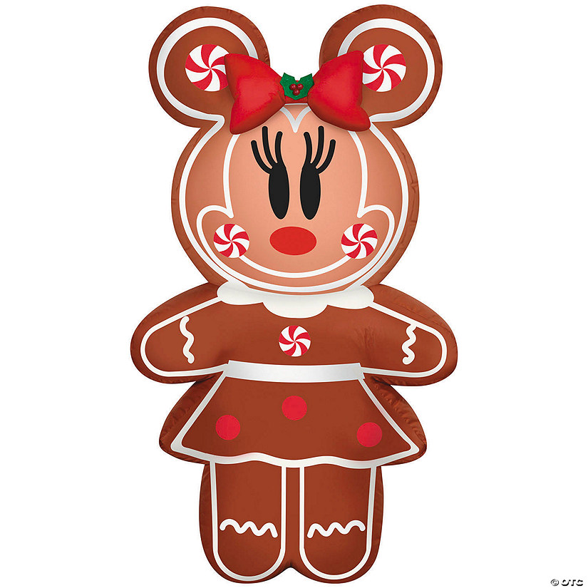 42&quot; Airblown&amp;#174; Inflatable Gingerbread Disney's Minnie Mouse Christmas Outdoor Yard Decoration Image