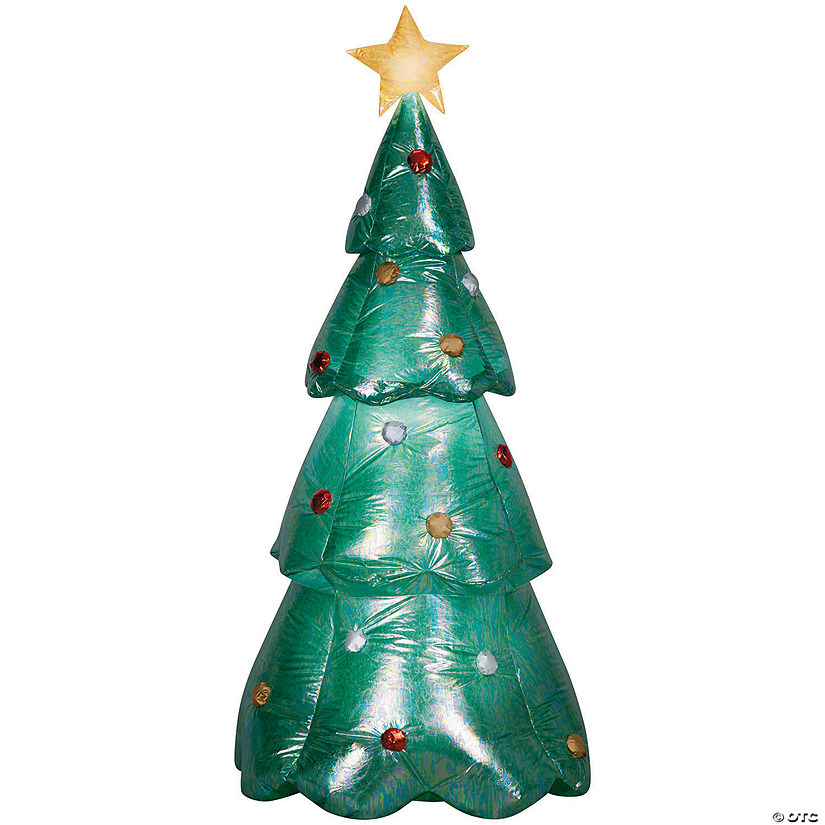 42 " Airblown&amp;#174; Inflatable Iridescent Green Christmas Tree Outdoor Yard Decoration Image