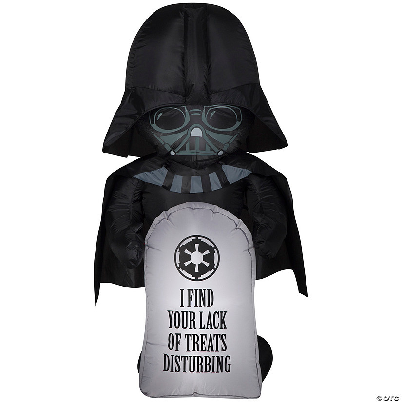 42" Airblown<sup>&#174;</sup> Blowup Inflatable Stylized Darth Vader with Tombstone Halloween Outdoor Yard Decoration Image