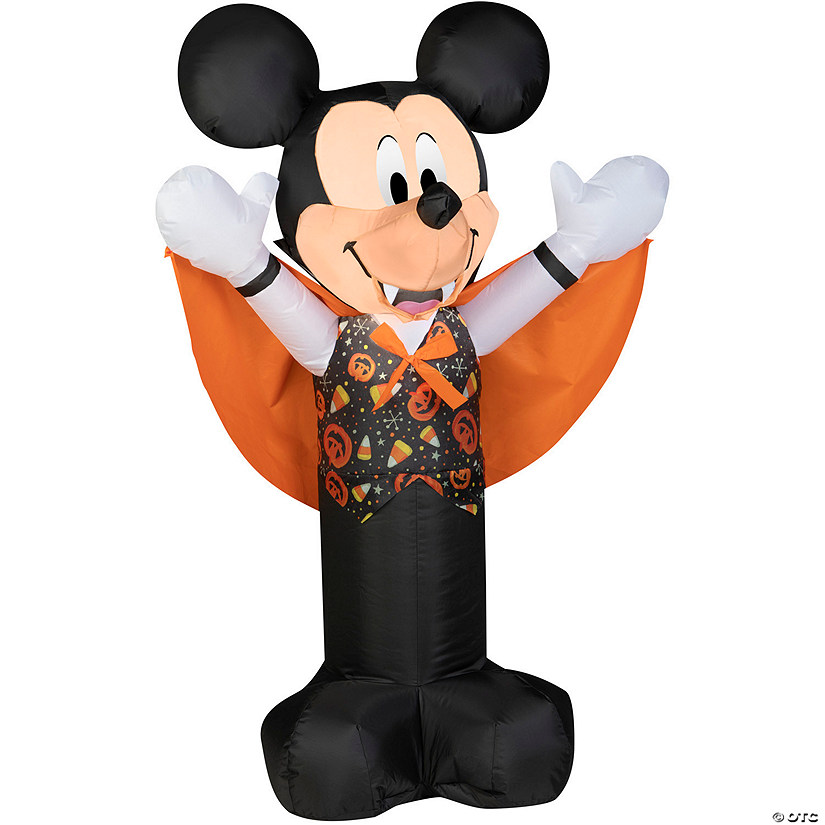 42" Airblown<sup>&#174;</sup> Blowup Inflatable Vampire Mickey with Candy Toss Vest Halloween Outdoor Yard Decoration Image