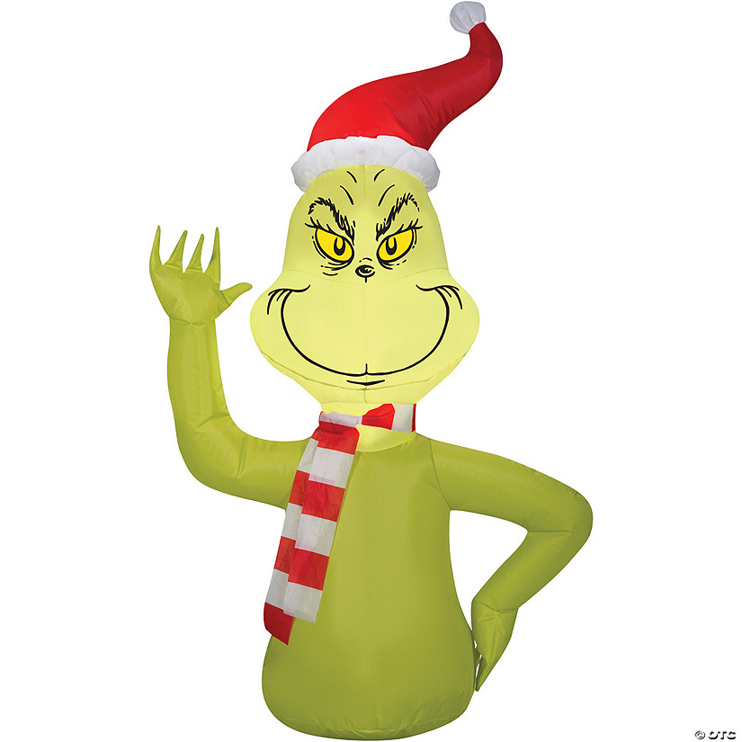 42" Blow Up Inflatable Car Buddy Grinch Outdoor Yard Decoration Image