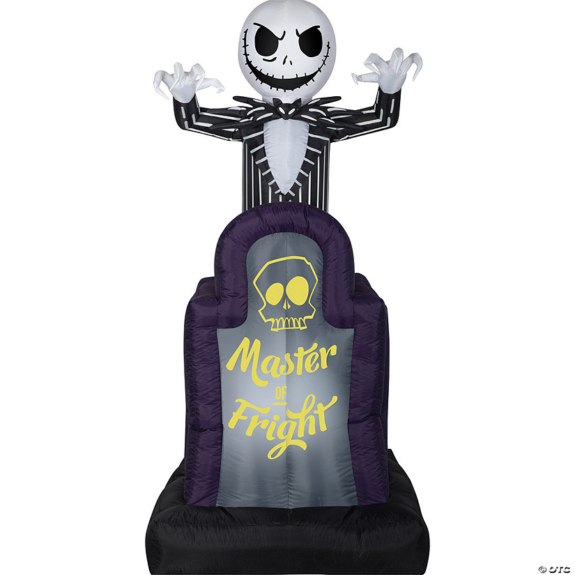 42" Blow Up Inflatable Nightmare Before Christmas Master of Fright Jack Skellington Halloween Outdoor Yard Decoration Image