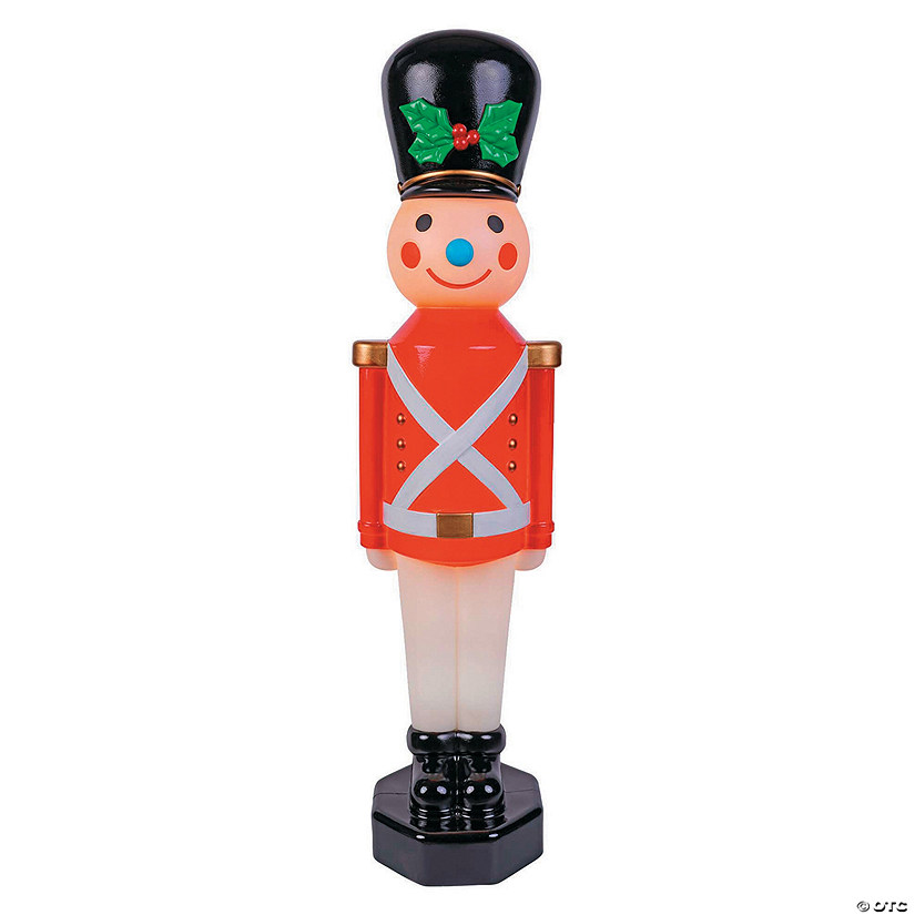 42" Light-Up Red Vintage Toy Soldier Blow Mold Decoration Image