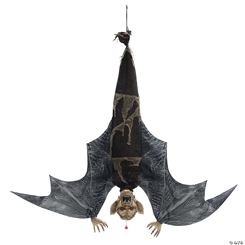 46" Menacing Hanging Bat Halloween Decoration Image