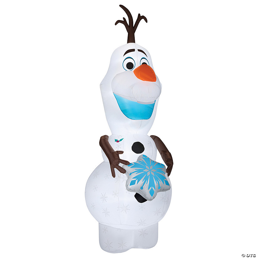 47" Airblown&#174; Disney's Frozen Olaf with Snowflake Inflatable Christmas Outdoor Yard Decor Image