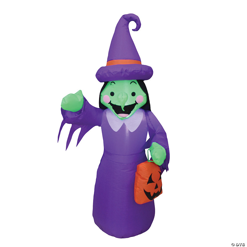 48" Blow Up Inflatable Witch Outdoor Halloween Yard Decoration Image
