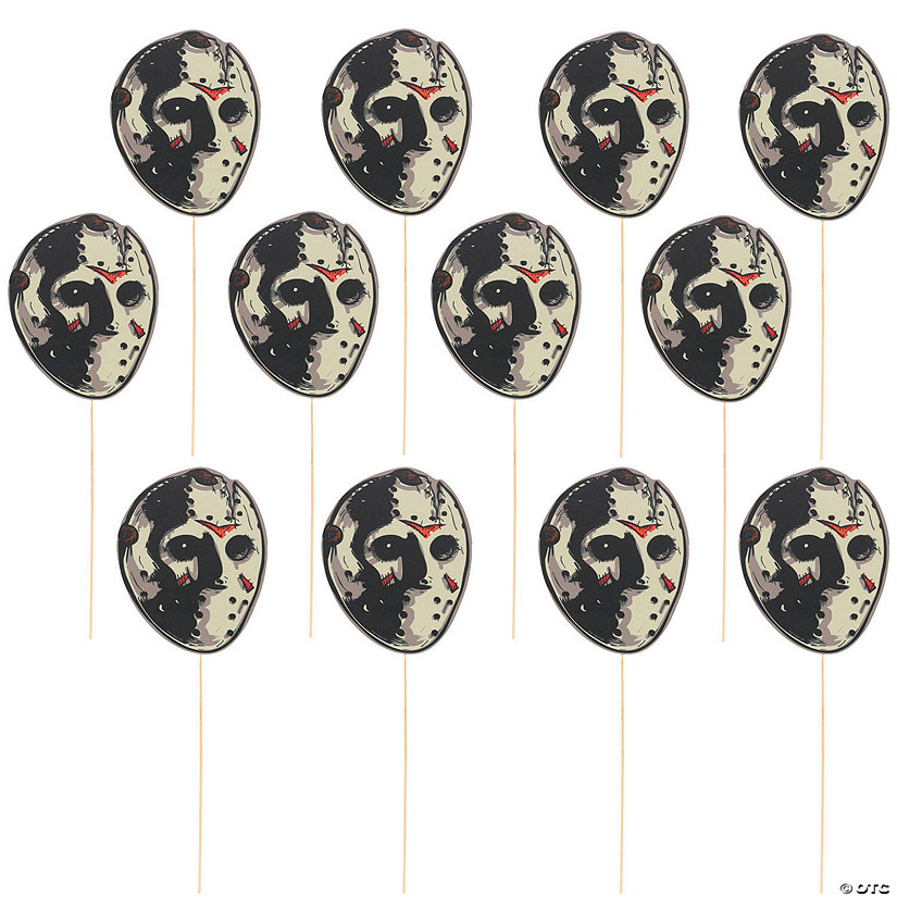 5 3/4&quot; x 7&quot; Friday the 13th&amp;#8482; Party Jason Voorhees Centerpiece Sticks &amp;#8211; 12 Pc. Image