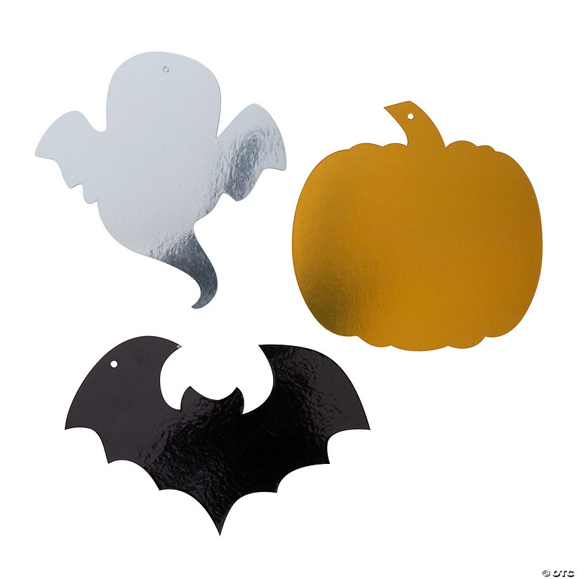 5" Foil Halloween Decoration Cutouts - 12 Pc. Image