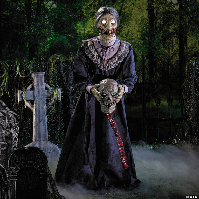 5 Ft. 6&quot; Animated Light-Up Skeleton Zombie Couple Halloween Decoration Image