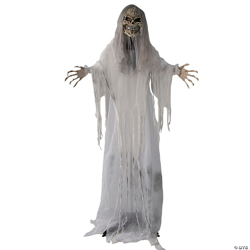5 Ft. 6&quot; Sonic Standing Gray Skeleton Reaper Halloween Decoration Image