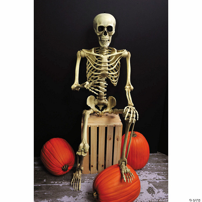 5 Ft. Realistic Posable Articulated Skeleton Halloween Decoration ...