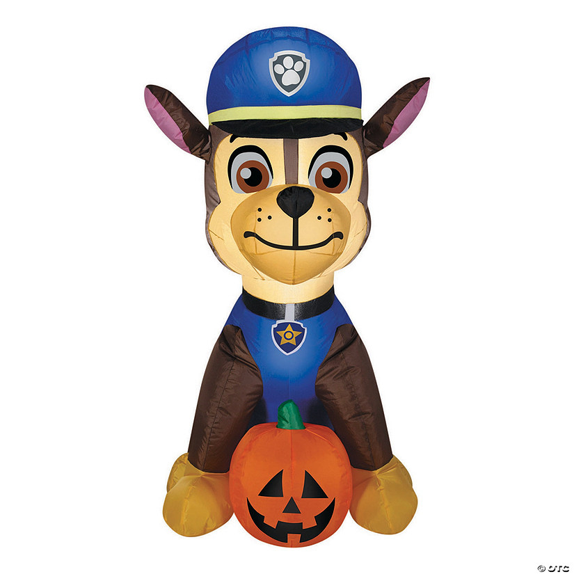 50" Blow Up Inflatable PAW Patrol Chase with Pumpkin Outdoor Halloween Yard Decoration Image