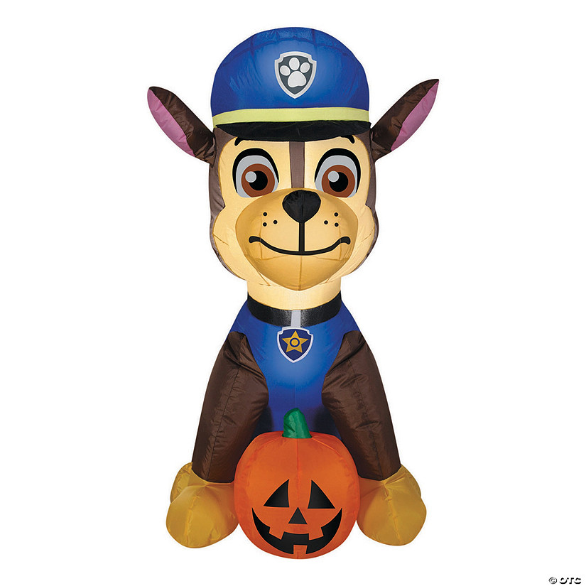 50" Blow Up Inflatable PAW Patrol Chase with Pumpkin Outdoor Halloween ...