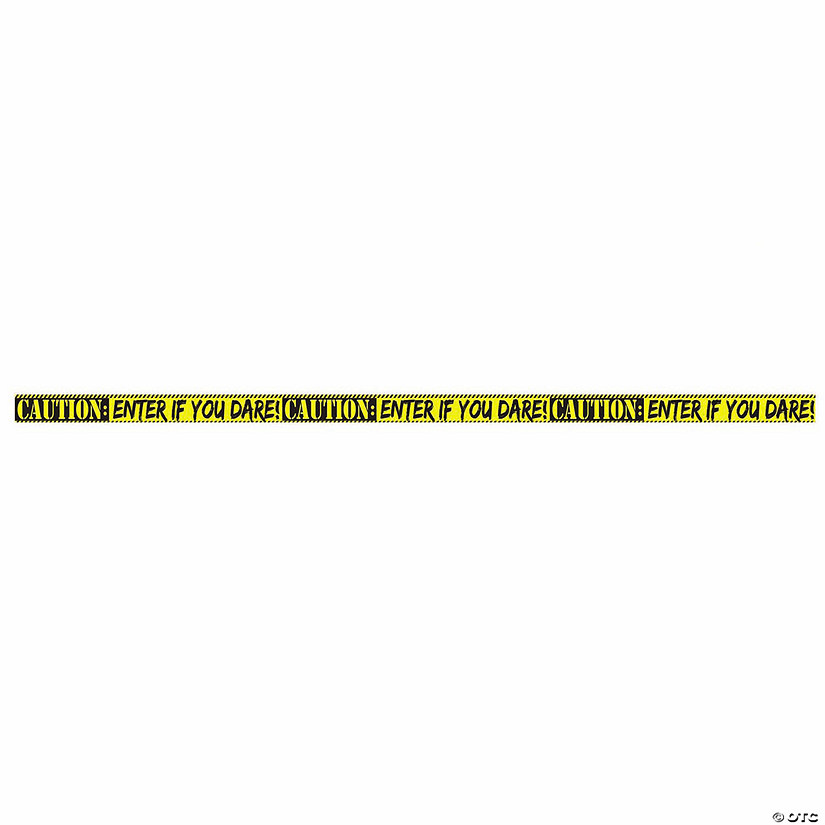 50 Ft. Black &amp; Yellow Caution: Enter if You Dare! Caution Tape Image