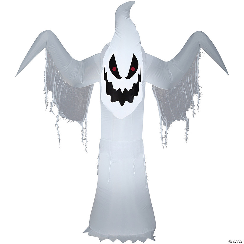 59" Blow-Up Inflatable Ghost with Built-In LED Lights Outdoor Yard Decoration Image