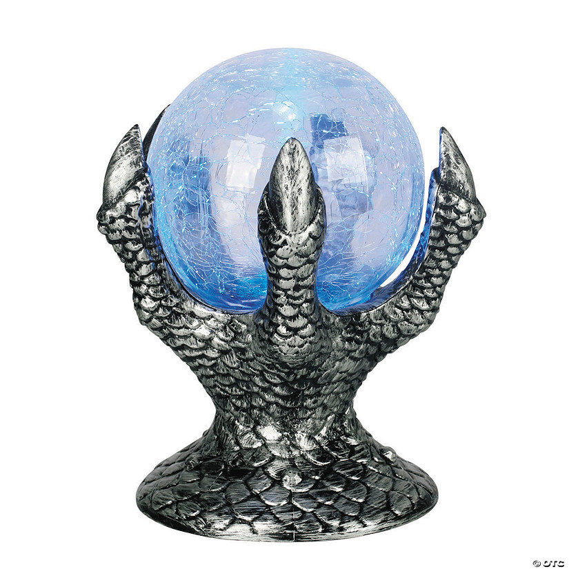 6 1/2" x 7 3/4" Light-Up Mystic Crystal Ball on Hand Halloween Tabletop Decoration Image