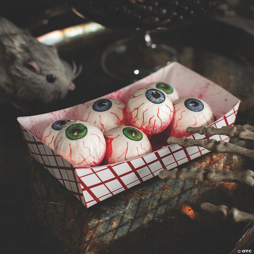 6 1/4" x 2 1/2" Food Tray of Eyeballs Foam Halloween Decoration Image