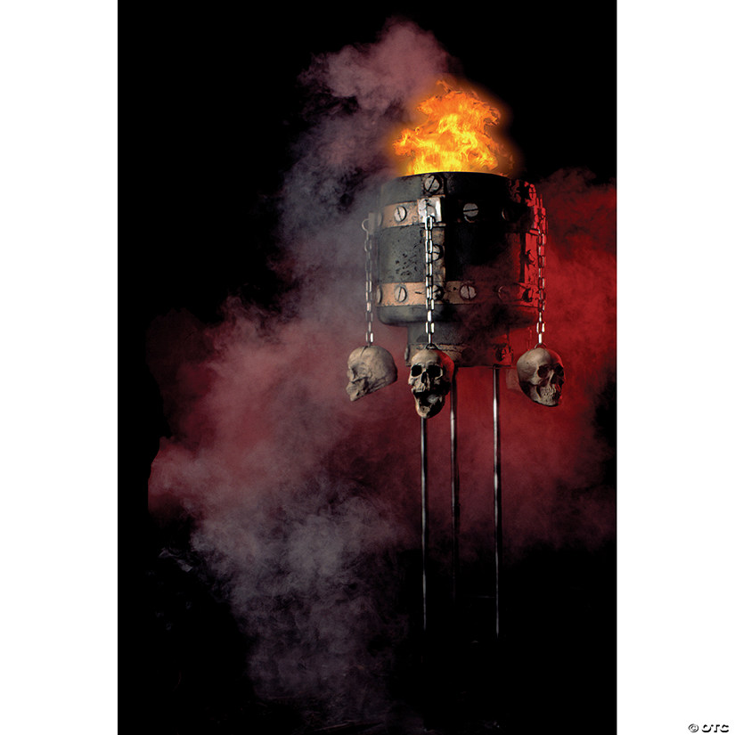 6.5' Flaming Cauldron Prop Image