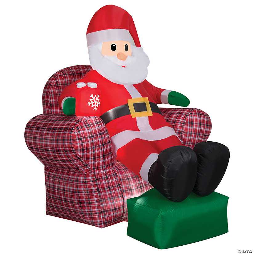 6' Airblown&#174; Santa in Recliner Scene Inflatable Christmas Outdoor Yard Decor Image