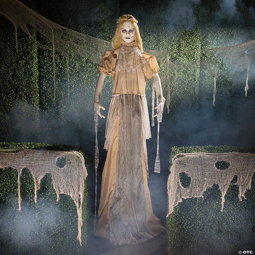 6' Animated Zombie Bride Halloween Decoration Image