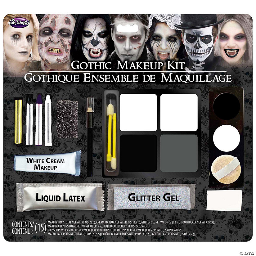 6-Color Goth Makeup Kit with Sponges &amp; Application Brushes Image