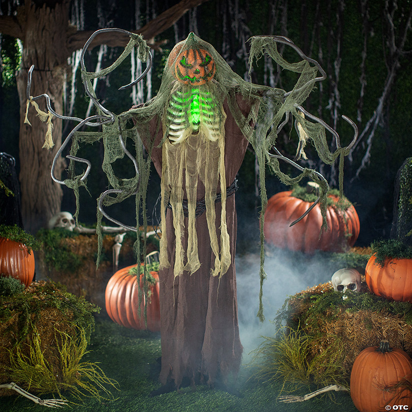 6 Ft. Animated &amp; Light-Up Standing Jack-O&amp;#8217;-Lantern Man Halloween Decoration Image