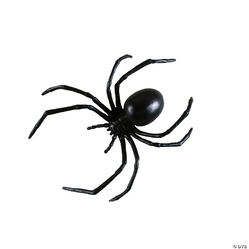 6&quot; Plastic Black Widow Spider Decoration Image