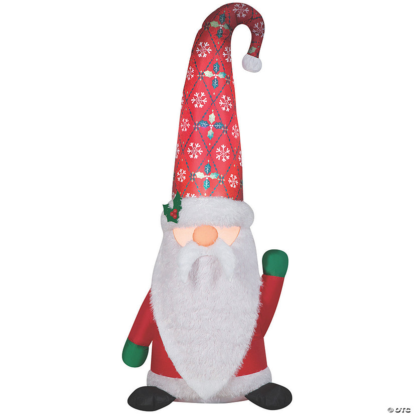60" Blow Up Inflatable Mixed Media Christmas Tomten Outdoor Yard Decoration Image