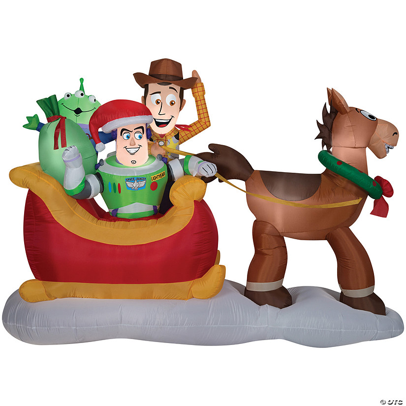 62" Toy Story With Sleigh Airblown Outdoor Yard Decoration Image