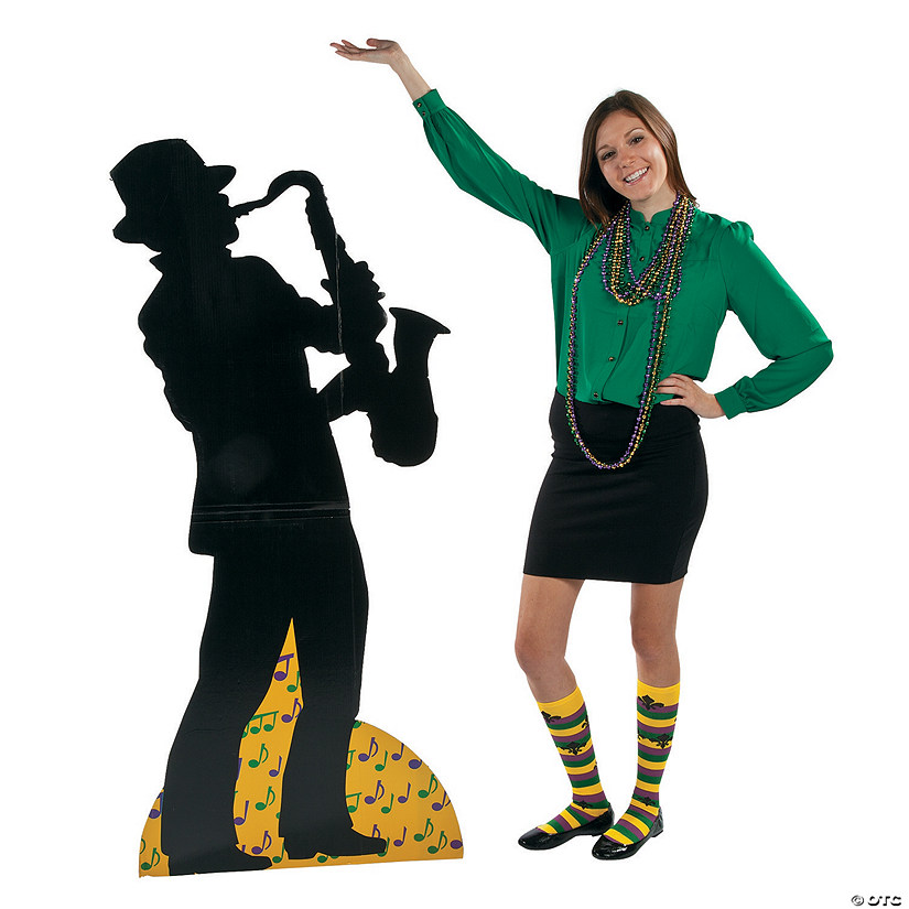 64" Jazz Musician Saxophone Player Cardboard Cutout Stand-Up Image